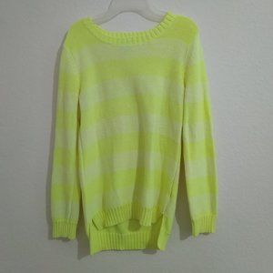 Striped Neon and White Sweater